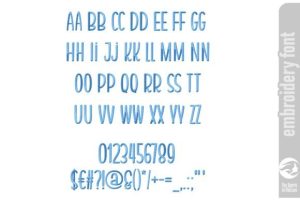 Alternative view of Mini Garden Embroidery Font