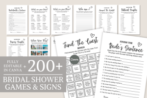 Minimalist Bridal Shower Games Template