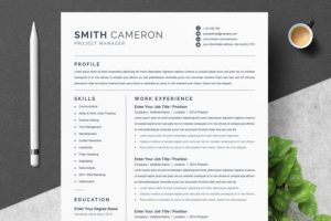 Minimalist Word Resume / CV Template