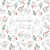 Mistletoe and Holly Seamless Pattern