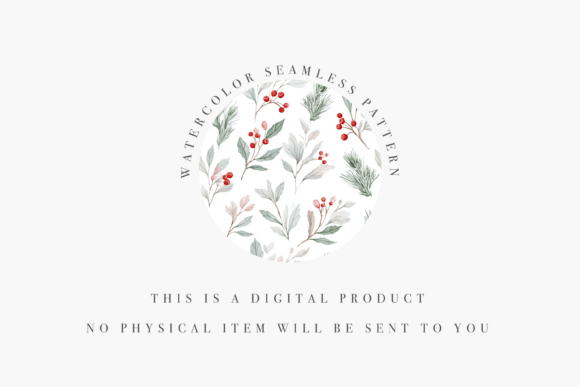 Mistletoe and Holly Seamless Pattern - Image 4