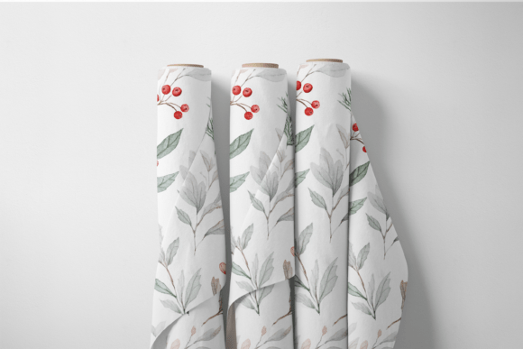 Mistletoe and Holly Seamless Pattern - Image 7