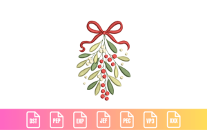 Mistletoe with Red Bow