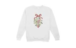 Alternative view of Mistletoe with Red Bow