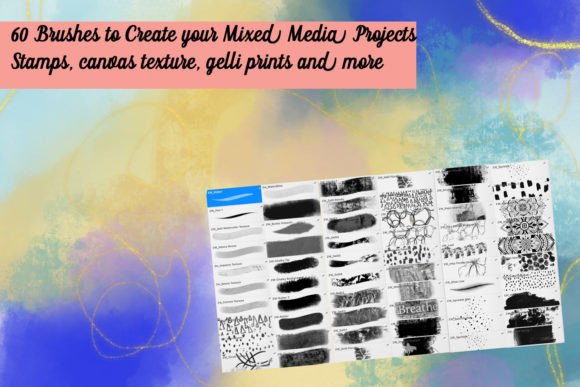 Mixed Media Procreate Brush Set + Bonus - Image 3