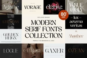 Modern Serif Bundle Font