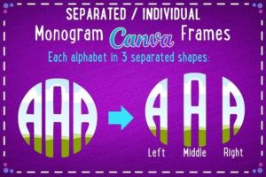Monogram Canva Frame Alphabet Set V2