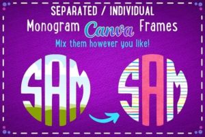 Alternative view of Monogram Canva Frame Alphabet Set V2