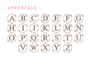 Alternative view of Monogram Family Leaf Font