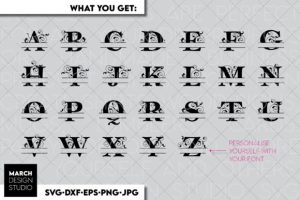 Alternative view of Monogram | Split Monogram SVG | Letters