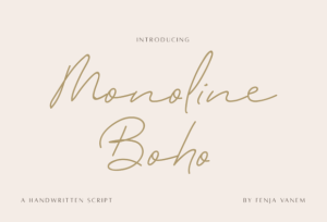 Monoline Boho Font