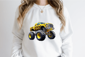 Alternative view of Monster Truck Sublimation Clipart Bundle