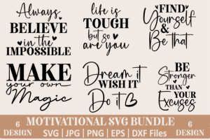 Motivational Quotes Svg Bundle