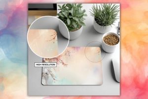 Alternative view of Mousepad Template Canva Desk Mat Mockup