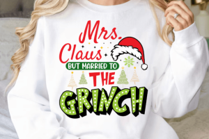 Mrs. Claus but Married to the Grinch SVG