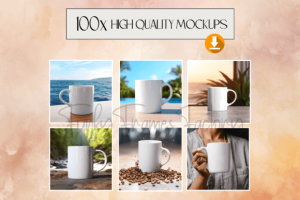 Alternative view of Mug Mockup Bundle PSD White Mug Mockups