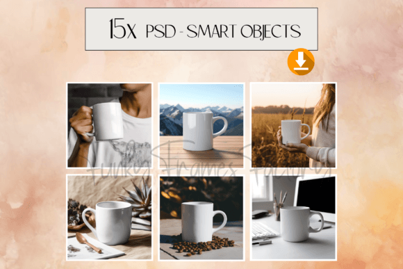 Mug Mockup Bundle PSD White Mug Mockups - Image 3