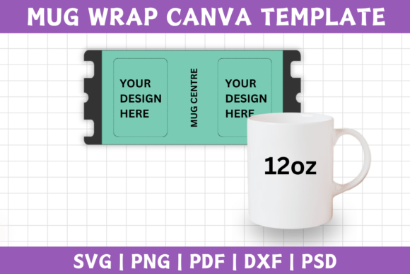 Mug Wrap Canva Template 11oz, 12oz, 15oz - Image 3