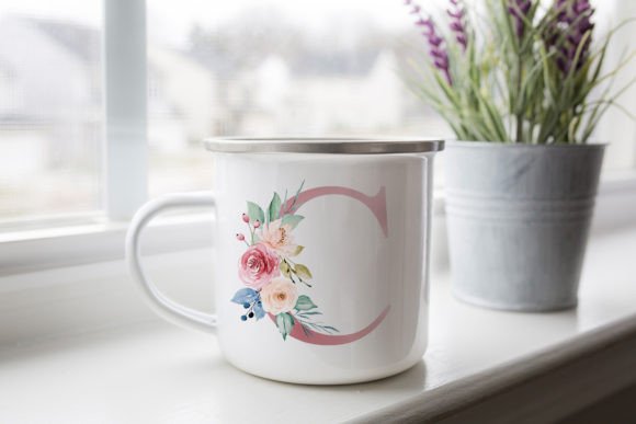 Mug Sublimation Design with Letters, PNG - Image 2