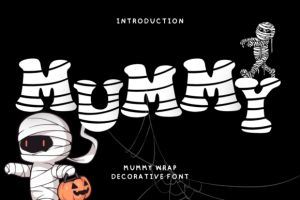 Mummy Wrap Halloween Font