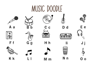 Alternative view of Music Doodle Font