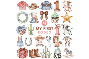 My First Rodeo Clipart, Baby Cowboy Png
