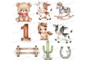 Alternative view of My First Rodeo Clipart, Baby Cowboy Png