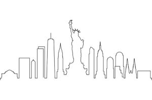 NEW YORK CITY Skyline City Silhouette