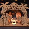 Nativity Scene Candle Holder Laser Cut