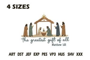 Nativity Scene the Greatest Gift of All