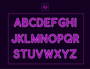 Alternative view of Neon Font