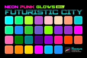 Neon Punk Glows Color Palette Procreate
