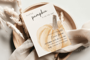Alternative view of Neutral Wedding Invite Mockup 5x7