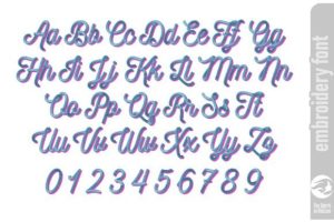 Alternative view of Nickainley Shadow Embroidery Font - S
