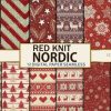 Nordic Red Knit Digital Paper