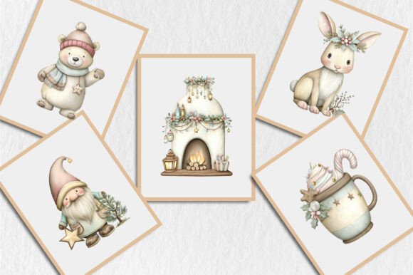 North Christmas Watercolor Clipart - Image 5