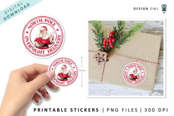 North Pole Christmas Stickers