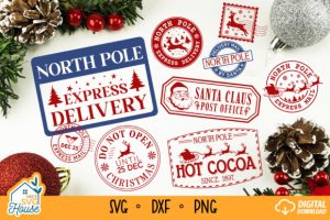 North Pole Express Santa Mail SVG Bundle