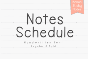 Notes Schedule Font