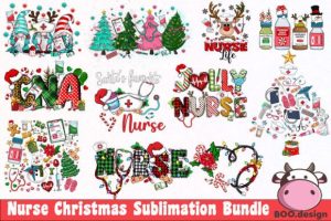 Nurse Christmas Bundle PNG