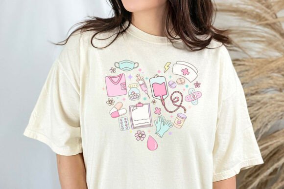 Alternative view of Nurse Heart Doodle, Medical Themed Heart