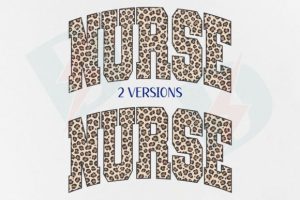 Alternative view of Nurse Leopard, Retro Varsity Nurse PNG