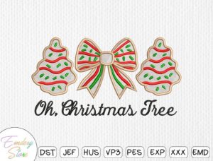 Oh Christmas Tree Embroidery File