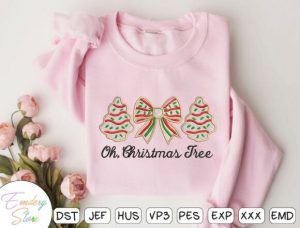 Alternative view of Oh Christmas Tree Embroidery File