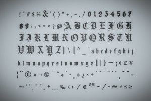 Alternative view of Old English Font