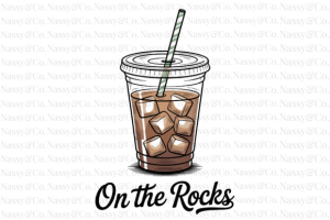 On the Rocks Iced Coffee Lover PNG
