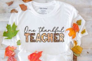 Alternative view of One Thankful Teacher PNG, Thanksgiving