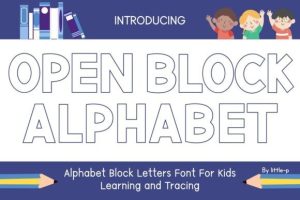 Open Block Alphabet Font