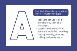 Alternative view of Open Block Alphabet Font