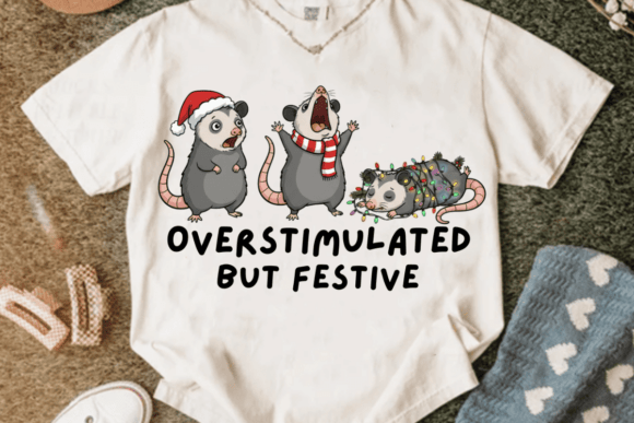 Overstimulated but Festive Possum Png - Image 3